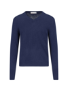 Ballantyne V Neck Pullover In Blue