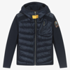 PARAJUMPERS BOYS BLUE WATER-REPELLENT HOODED JACKET