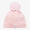 A DEE GIRLS PINK KNITTED POM-POM HAT