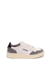 Autry Low Sneaker With Contrast Panels And Perforated Toe In Gray
