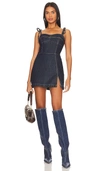 AMANDA UPRICHARD TAYLOR DENIM SKORT ROMPER