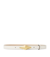 Jimmy Choo Diamond Leather Belt In White