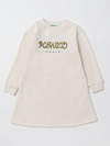 KENZO DRESS KENZO KIDS KIDS COLOR WHITE,E60900001