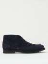 Tod's Suede Ankle Boots In Blue
