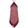 Balmain Halter Monogram Scarf Printed Silk Top In Red