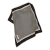 BALMAIN ASYMMETRIC MONOGRAMMED SCARF-EFFECT SILK TOP