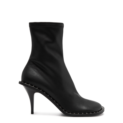 Stella Mccartney Ryder 100 Faux Leather Ankle Boots In Black