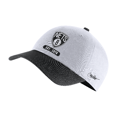 Nike Brooklyn Nets Heritage86 Icon Edition  Men's Nba Cap In White