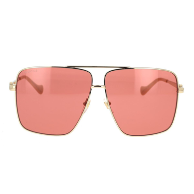 Gucci Eyewear Sunglasses In Gold