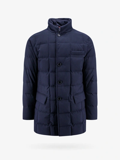 Fay Db Front Down Jacket In Black