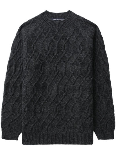 Comme Des Garçons Homme Deux Grob Gestrickter Pullover In Grey