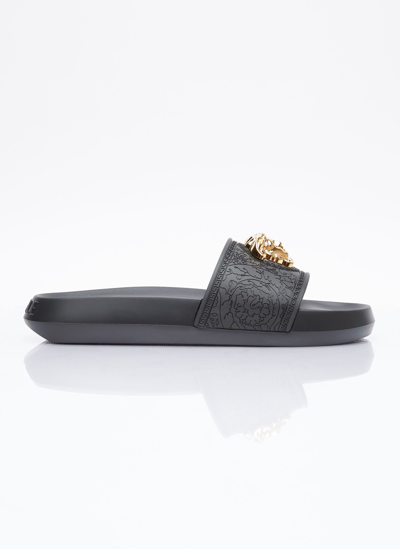 Versace Medusa Slides In Black