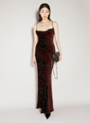 SAINT LAURENT VELVET DEVORÉ MAXI DRESS