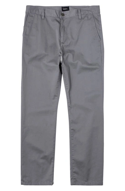 Rvca Kids' Weekend Stretch Pants In Smoke
