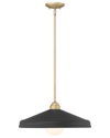 Lumanity Brooks Matte Black 18in Adjustable Barn Light Pendant In Black