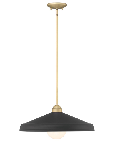 Lumanity Brooks Matte Black 18in Adjustable Barn Light Pendant