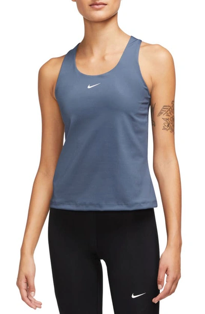 Nike Women's Swoosh Medium-support Padded Sports Bra Tank Top In Blue