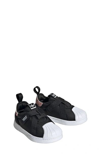 Adidas Originals Kids' Superstar 360 Sneaker In Black/ Black/ White