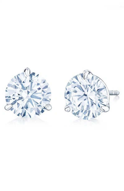 Kwiat Round Diamond & Platinum Stud Earrings In White