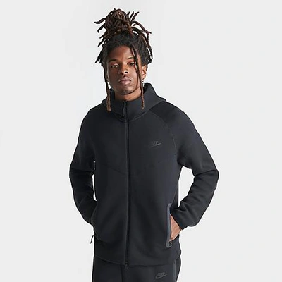 Nike Men's Tech Fleece Windrunner Full-zip Hoodie In Black/black
