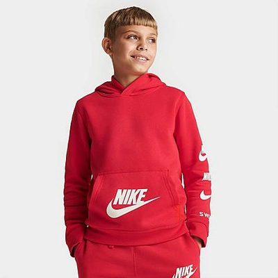 Nike Kids'  Boys' Si Pullover Hoodie In University Red