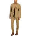 Hugo Boss Boss Mens Modern Fit Stretch Tan Suit Separates In Tan