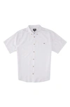 Billabong All Day Solid Short Sleeve Button-down Shirt In Purple Ash