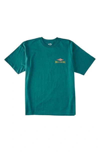 Billabong Ridge Graphic T-shirt In Deep Teal