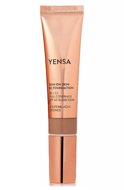 Yensa Skin On Skin Bc Foundation Bb + Cc Full Coverage Foundation Spf 40, 1 oz In Deep Golden