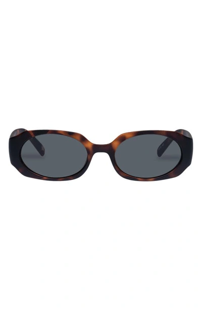 Le Specs Shebang Rectangular Sunglasses In Matte Tort