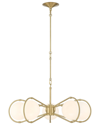 LUMANITY LUMANITY GIO 5-LIGHT MODERN BRASS STATEMENT CHANDELIER