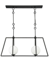 Lumanity Stratus Large 2-light Linear Bronze Chandelier In Bronze
