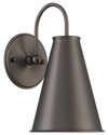 LUMANITY LUMANITY LINCOLN TAPERED METAL 7IN DOME DARK BRONZE WALL SCONCE LIGHT