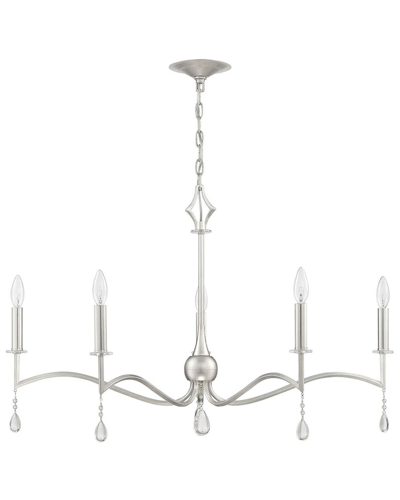Lumanity Vivienne Statement 4-light Silver And Crystal Chandelier
