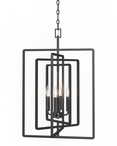 Lumanity Dalton 4-light Geometric Pendant In Bronze