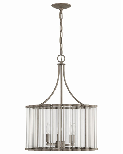 LUMANITY LUMANITY BRIDGEWATER 3-LIGHT GLASS STATEMENT CHANDELIER