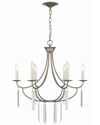 Lumanity Ella 6-light Classic Candle Chandelier In Silver