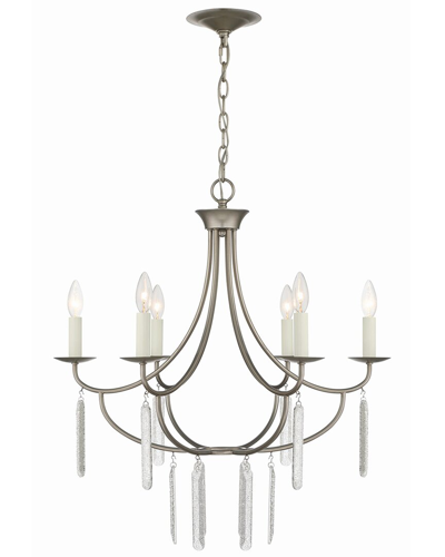 Lumanity Ella 6-light Classic Candle Chandelier In Animal Print