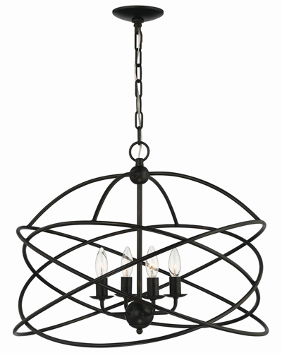 Lumanity Anson 4-light Contemporary Statement Chandelier In Bronze