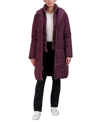 COLE HAAN WOMEN'S BIBBED WATER-RESISTANT HOODED PUFFER COAT