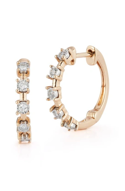 Dana Rebecca Designs Ava Bea Interval Diamond Hoop Earrings In Yellow