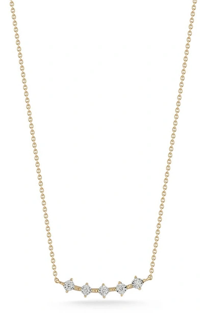 Dana Rebecca Designs Ava Bea Diamond Curved Bar Pendant Necklace In Gold