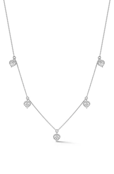 Dana Rebecca Designs Ava Bea Diamond Crescent Charm Necklace In White Gold