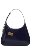 Ferragamo Arch Leather Hobo Bag In Midnight