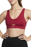 Nike Dri-fit Indy Padded Strappy Cutout Medium Support Sports Bra In Red