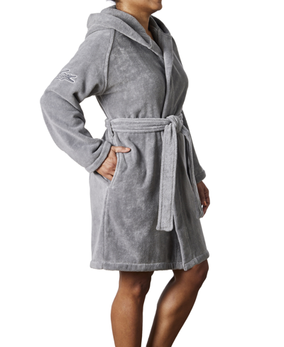 Lacoste Home Fairplay Cotton Bath Robe Bedding In Grey