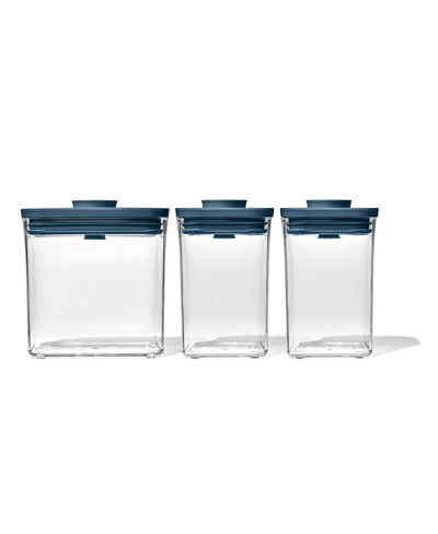 Oxo 3 Piece Good Grips Pop Container Everyday Set In Storm Blue