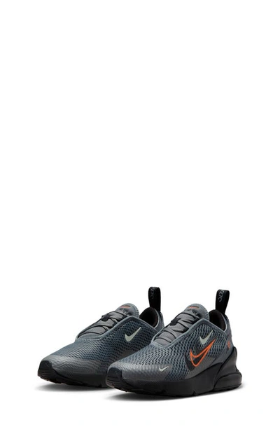 Nike Kids' Air Max 270 Sneaker In Smoke Grey/ Black/ Mandarin