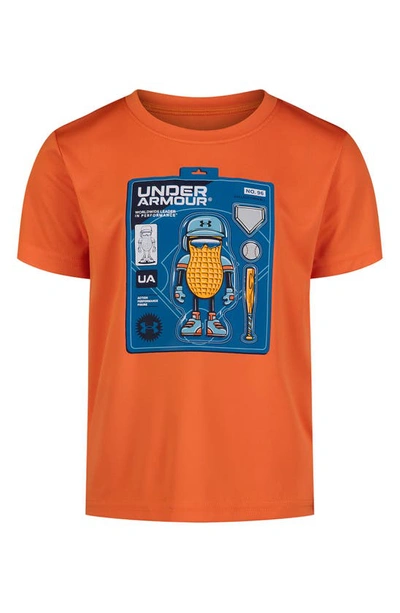 Under Armour Kids' Toy Peanut Performance Graphic T-shirt In Dark Tangerine