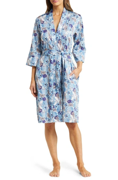 Papinelle Paloma Sateen Dressing Gown In Blue